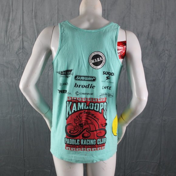 Vintage Tank-Top - Kamloops Rowing All Over Print - Men's Medium - Picture 10 of 12